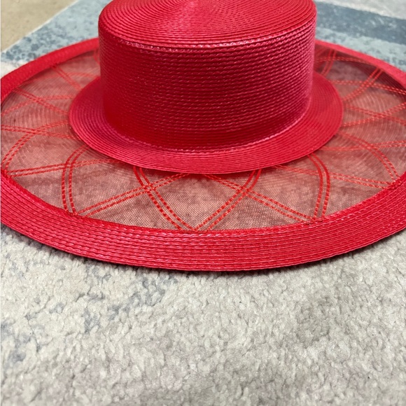 Elegant Red Women's Hat - Picture 2 of 7